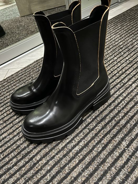 Черевики шкіряні челсі ZARA