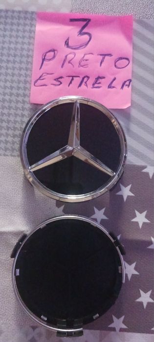 Centros de jantes 75mm Mercedes(4 PEÇAS)