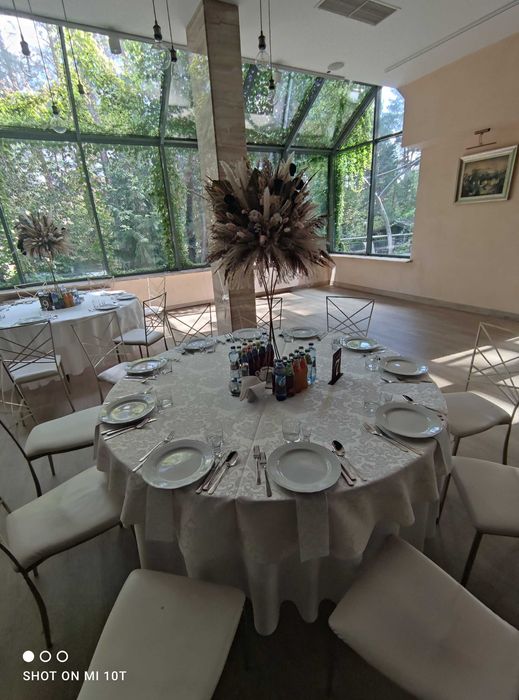 Stojak kwiaty na stół weselny boho suszone trawy