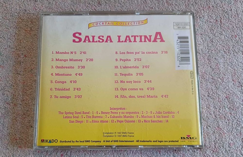 CD - Salsa Latina, Cocktail collection. BMG France