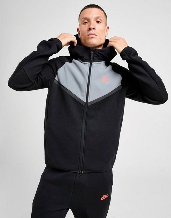 Кофта Nike Tech Fleece Black/Grey оригінал IH4302-010