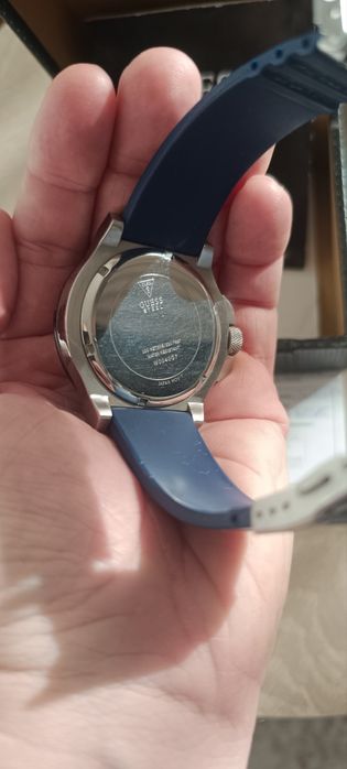 Relógio Guess (W0040G7) Quartz Chronograph Leather Strap-Blue