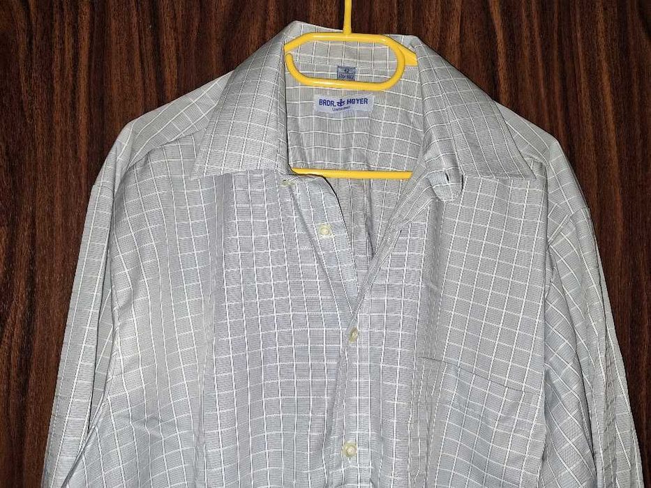 Koszula męska L 42 Brdr&Hoyer elegancka mankiety na spinki regular fit