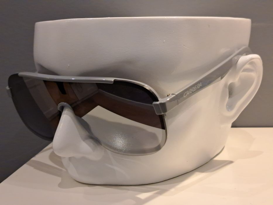 CARRERA szare męskie duże okulary przeciwsłoneczne