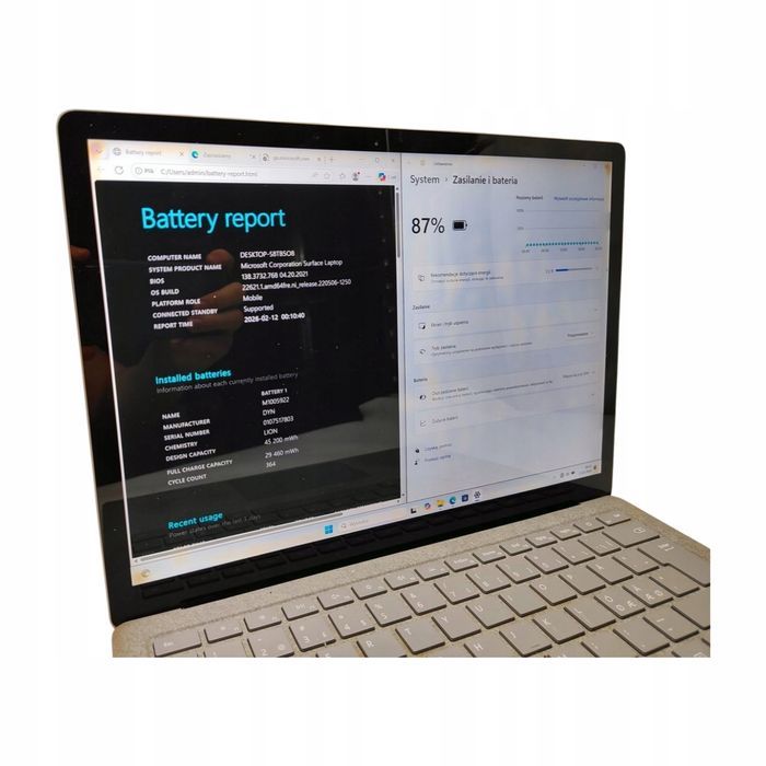 Microsoft Surface 1769 i5-7300U 8GB 256SSD DOTYK