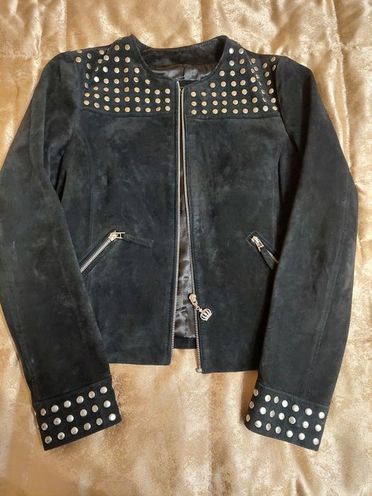 Куртка замшева чорна