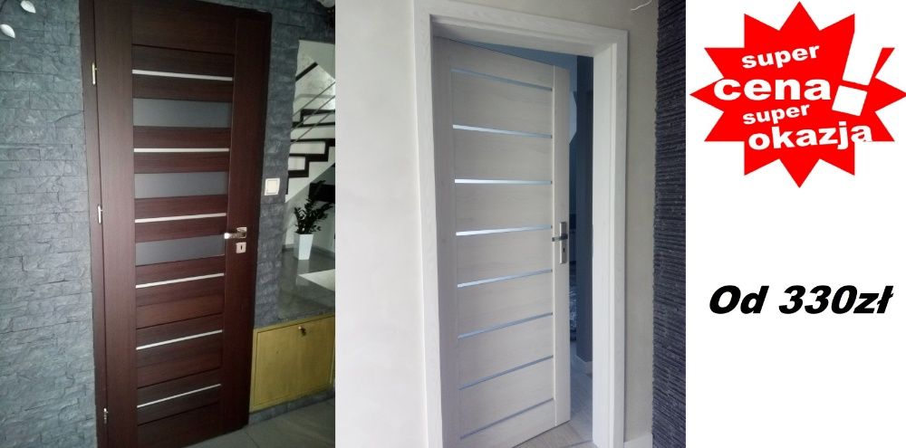 NOWE drzwi wewnętrzne pokojowe kamuflaż maskowanie ościeżnic futryn