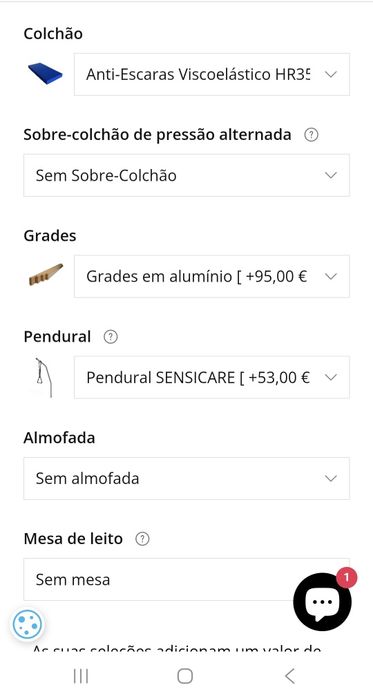 Cama articulada eléctrica