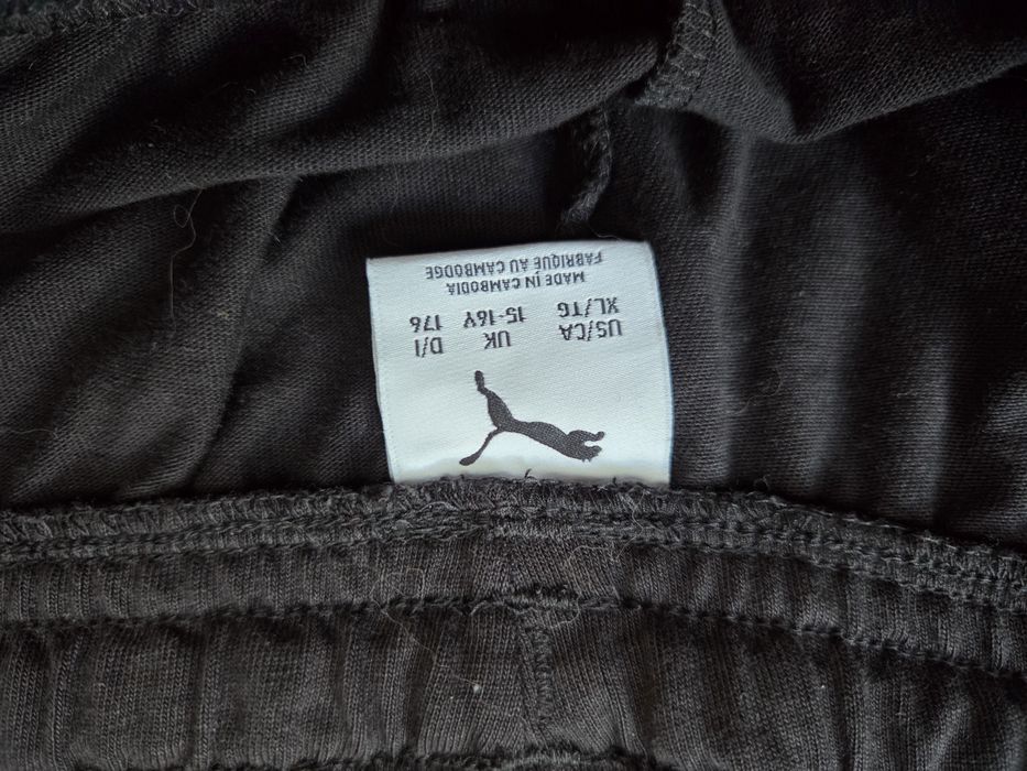 spodenki Puma czarne r. 164 na metce jest XL jak NOWE
