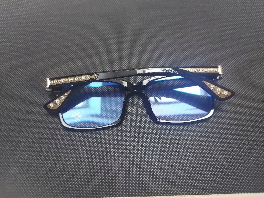 Czarne Okulary zerówki Chrome Hearts