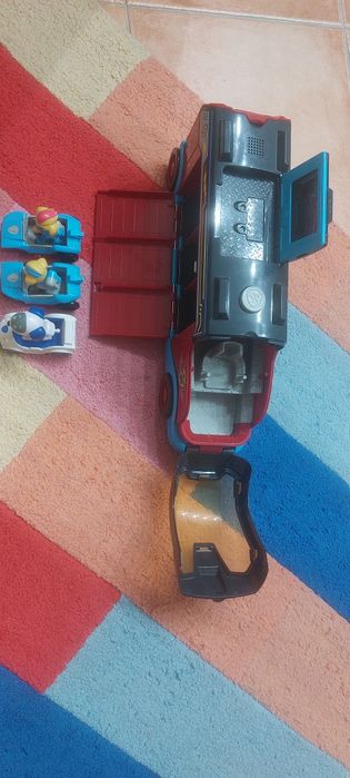 Camiao patrulha pata com 3 carros