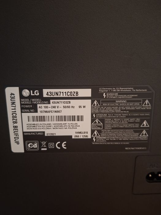 TV LG Smart 43" 2022