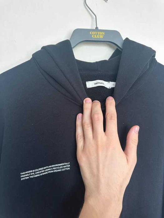 Pangaia Bluza Hoodie Black Organic Cotton Minimalist Boxy Oversize M/L