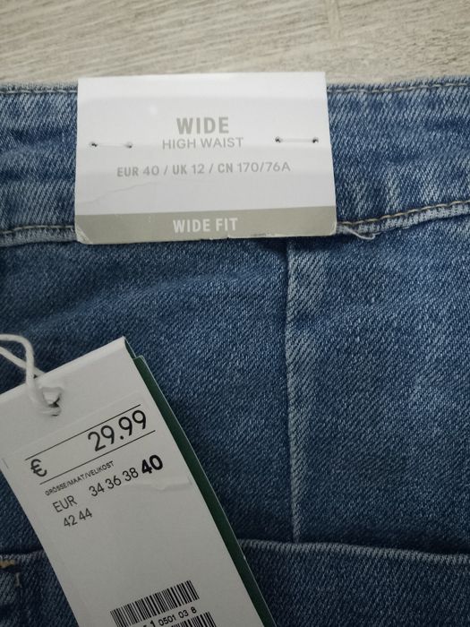 Spodnie dżinsy H&M Culotte  Wide Fit  rozmiar 40