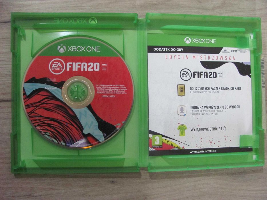 Gra FIFA 20 Xbox one 2020 Edycja MISTRZOWSKA PL