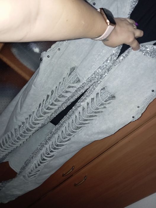 Kamizelka długa cekiny
