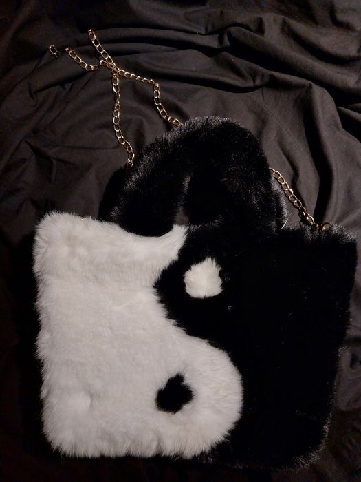 TOREBKA torba eko futerko yin yang avant garde swag łańcuszek NOWA