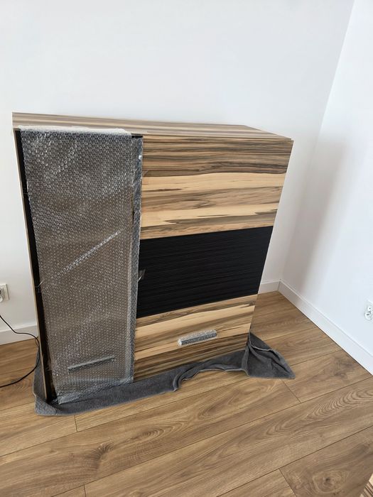 Witryna wiszaca Madox Black Red White z led