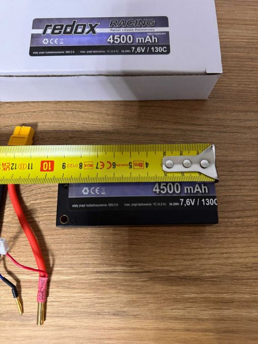 Pakiet LiHV Redox Racing 4500mAh 7.6V 2S 130C Hardcase - Jak NOWY!