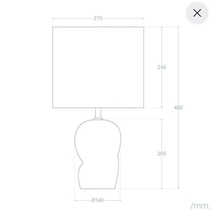 Candeeiro de Mesa Cerâmica e Tecido Barta