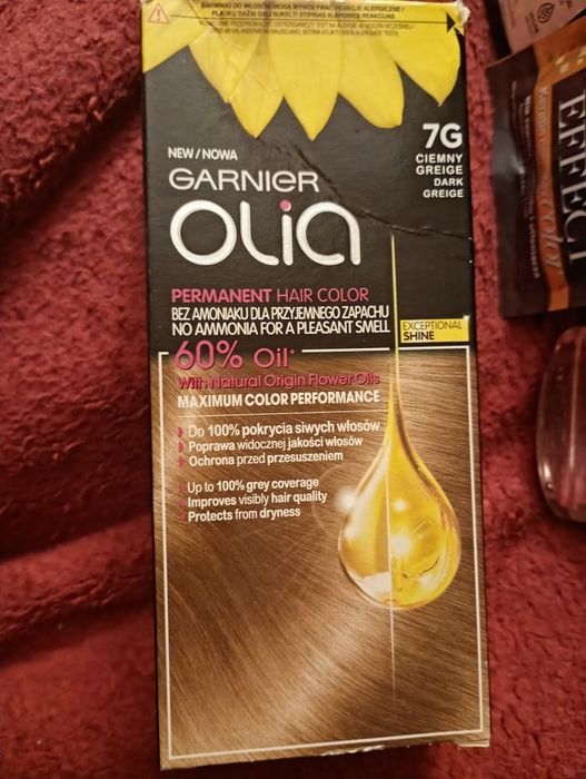Farba do włosów Garnier Olia ciemny greige 7 G.