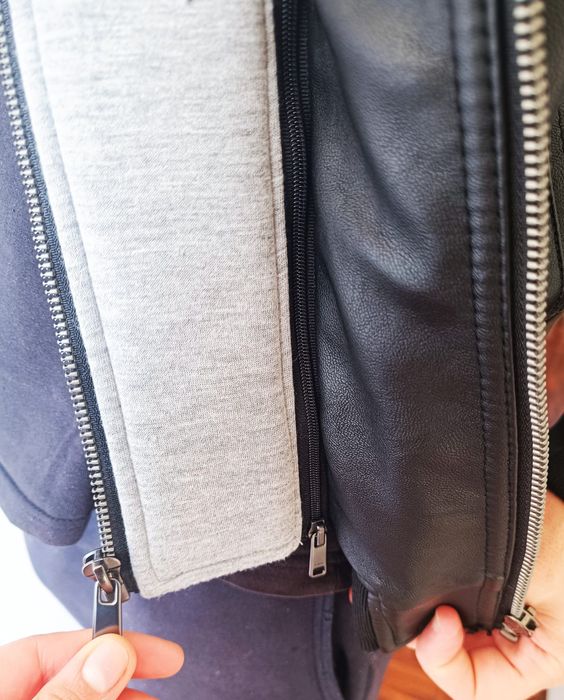 Casaco de pele sintética preta - Zara