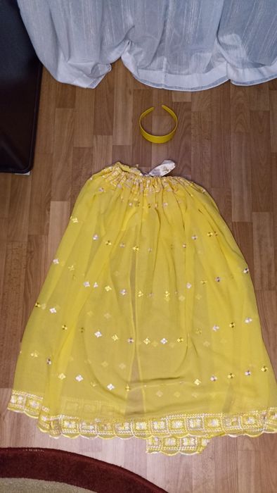 Накидка шифонова  з  вишивкою+обруч від 5-9 років