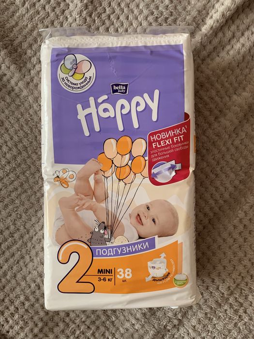 Підгузки Happy розмір 2 ( 3-6 кг)