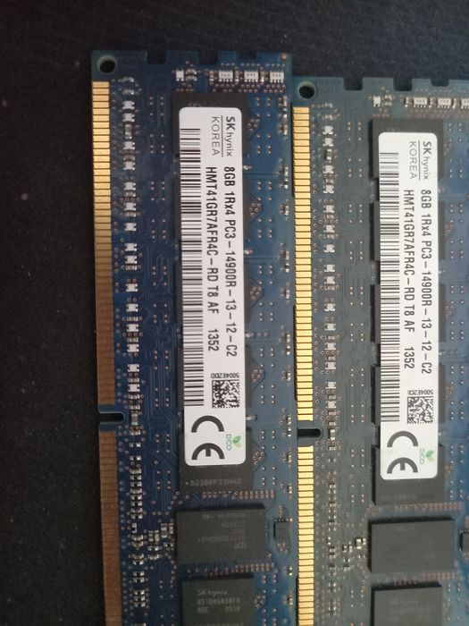 Скрверна память SKhunix 8Gb 1Rx4 PC3-14900R 1866MHz [2шт.]