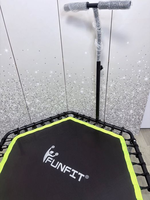 Батут для занять фітнесом із ручкою FunFit 127 см Green