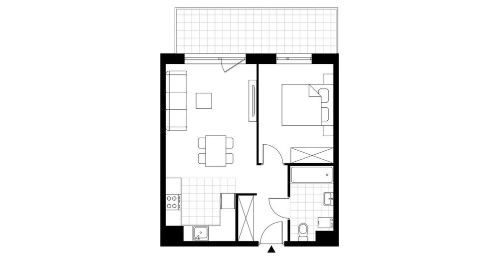 2-pokojowe mieszkanie 43m2 + balkon