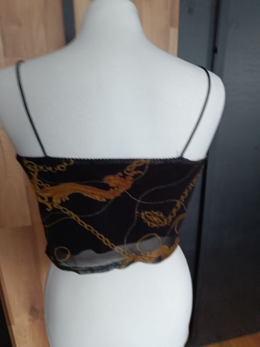 Top brązowo-czarny