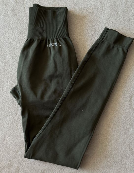 Ciemnozielone legginsy FLEX, Strong!