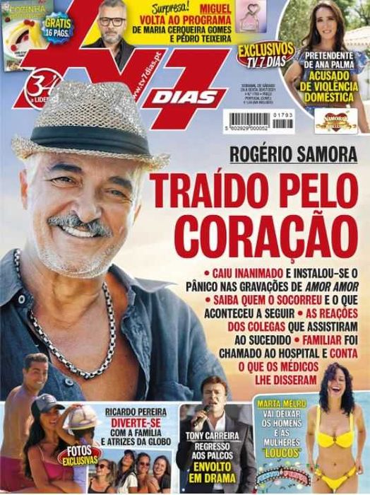 4 revistas  TV 7 Dias conservadas