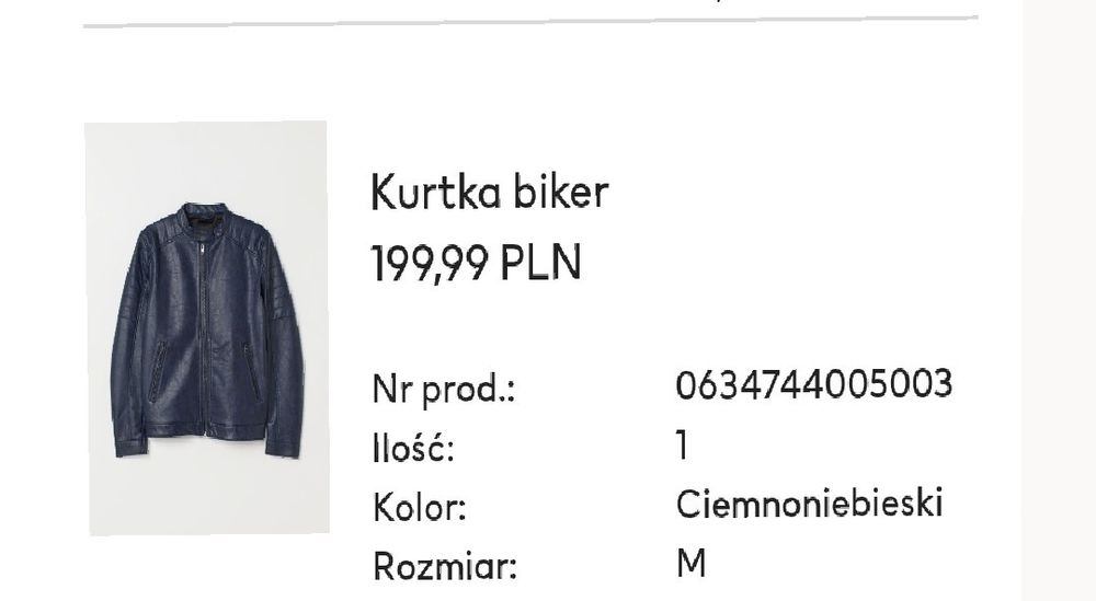 Kurtka hm skóra ekologiczna