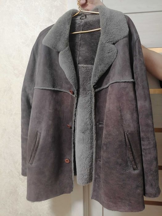 Зимова шкіряна дублянка розмір 52-54