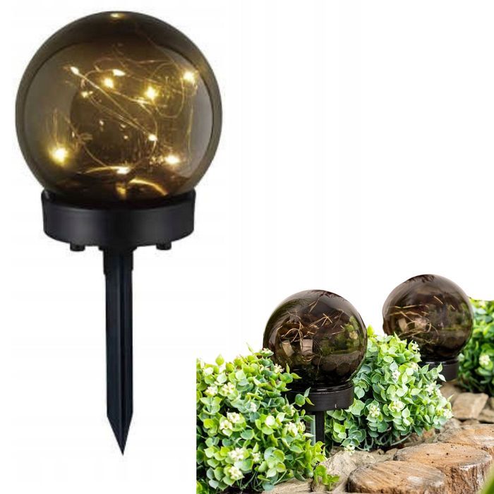 Lampka ogrodowa LED 2700K SOLARNA KULA 10cm