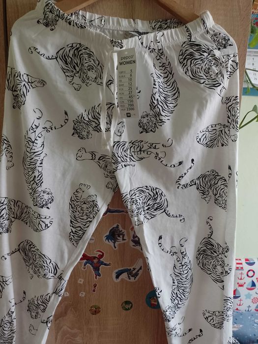Spodnie nowe z tygrysem cienka bawełna