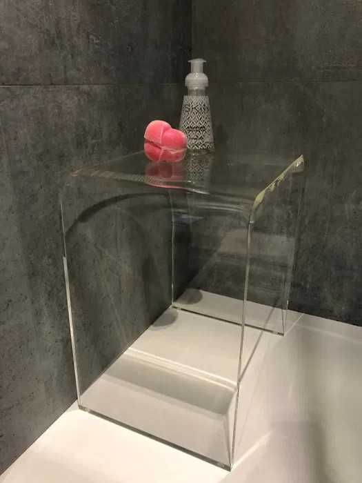 Taboret Classic bezbarwny / Stołek przeźroczysty / Stolik Plexi Akryl