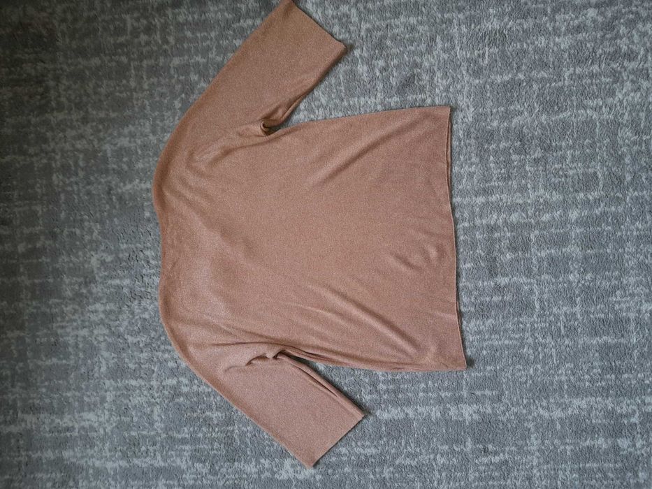 Sweterkowa bluzka z krótkim rękawem L/XL