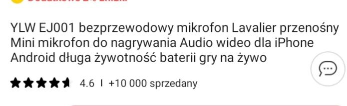 Mini mikrofon do nagrywania ałdio video