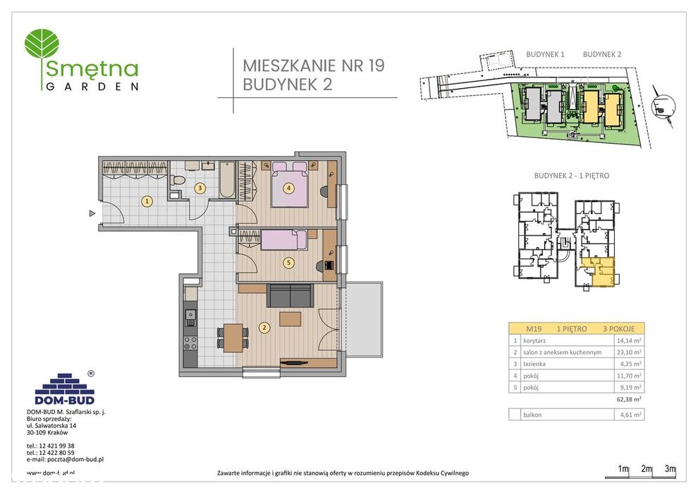 Smętna Garden  | mieszkanie 3-pok. | 19