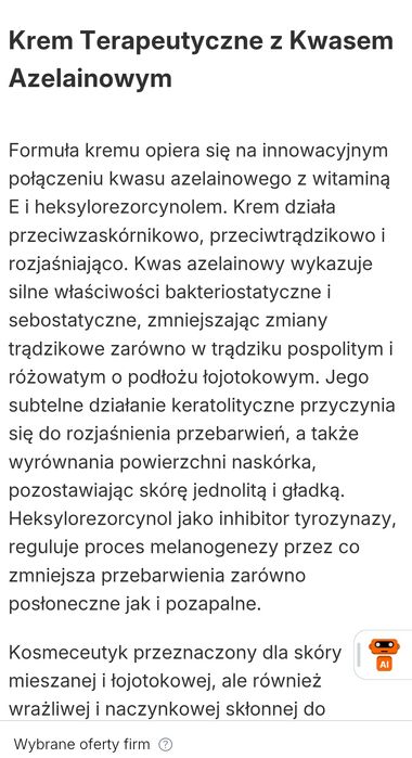Dermomedica azelaic krem z kwasem azelainowym