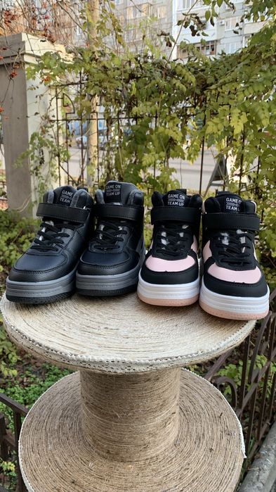 Універсальні дитячі хайтопи BBT Kids, чорні/рожеві, 32–37, зима