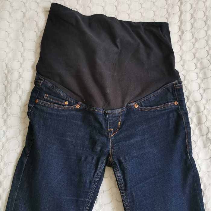 Spodnie ciążowe granatowe H&M MAMA, rozm. 36