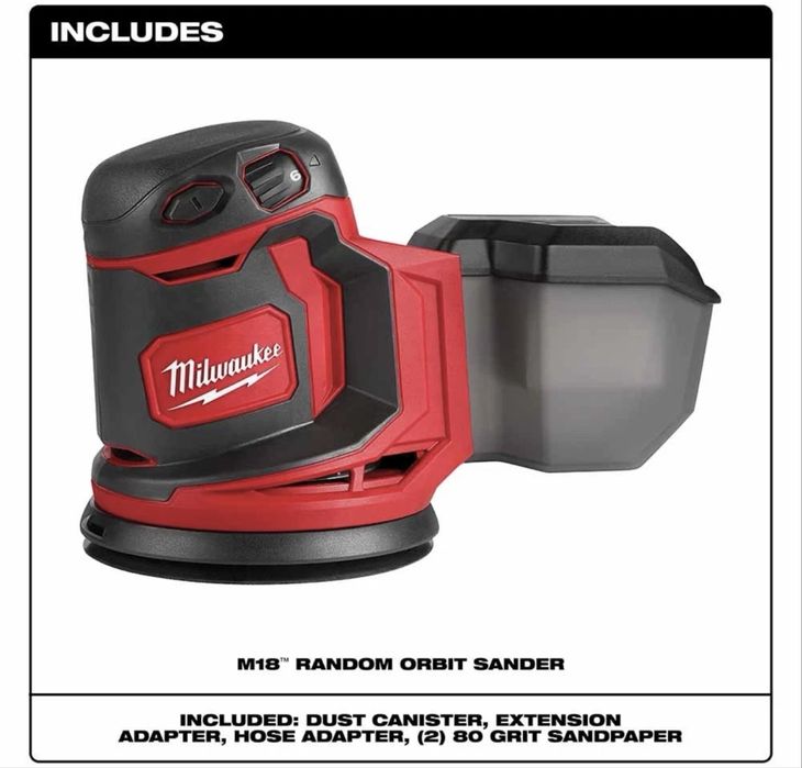 Ексцентрикова шліфмашина акумуляторна 125мм Milwaukee M18 2648-20