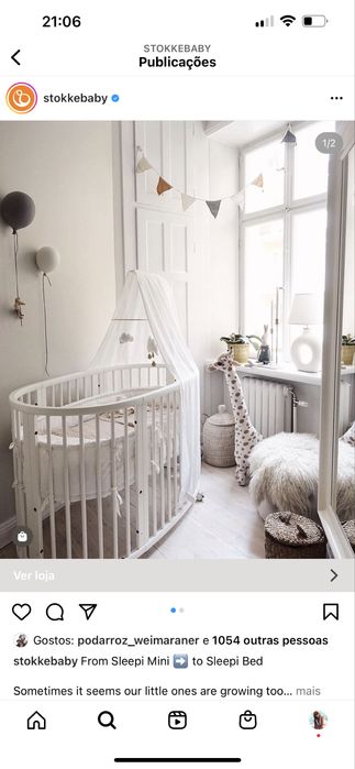 Berço branco e extensao ate 5 anos Stokke +2colchoes v1 e v2 da stokke