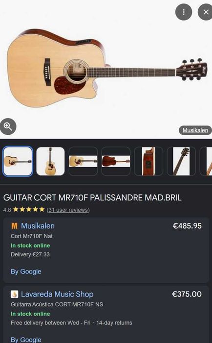 Guitarra Eletroacústica Cort MR710F NAT + Bag + Correia | Revista | Excelente Estado