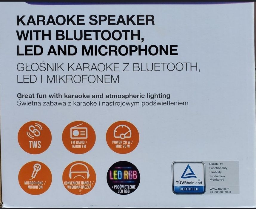 Głośnik karaoke Speaker Bluetooth 20W