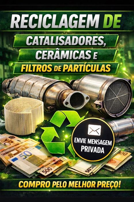 Reciclagem catalisadores, cerâmicas e filtro de partículas